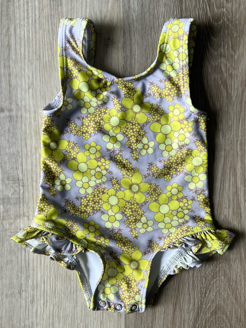 Kate Quinn One Piece Swimsuit Ruffle Retro Floral size 3-6M